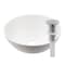 Novatto Mini 12-inch round White Porcelain Sink with Chrome Pop-up Drain NP-208206CH - alternate 1